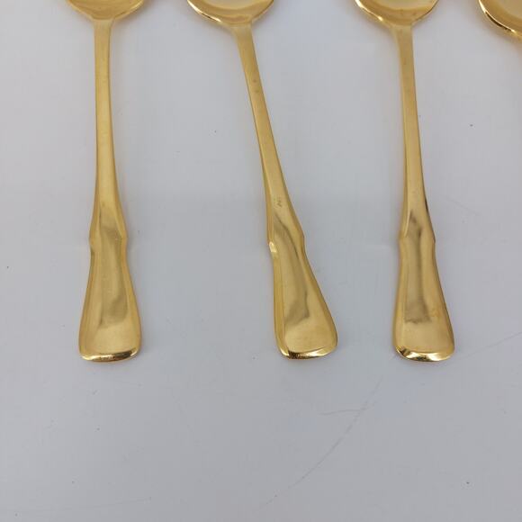 Northland Stainless Gold Spoons Japan Lot of 5 Cottagecore - Picture 3 of 6